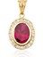 Altın Kanallı Ruby (Yakut) Renk Kolye 1