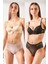 2'li Paket Dantelli Yüksel Bel String 560 Siyah/ten 1