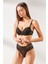 2'li Paket Dantelli Yüksel Bel String 560 Siyah/ten 4