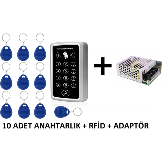 Sonex RFID Şifreli Kapı Kilidi -  10 Tag ve Adaptör