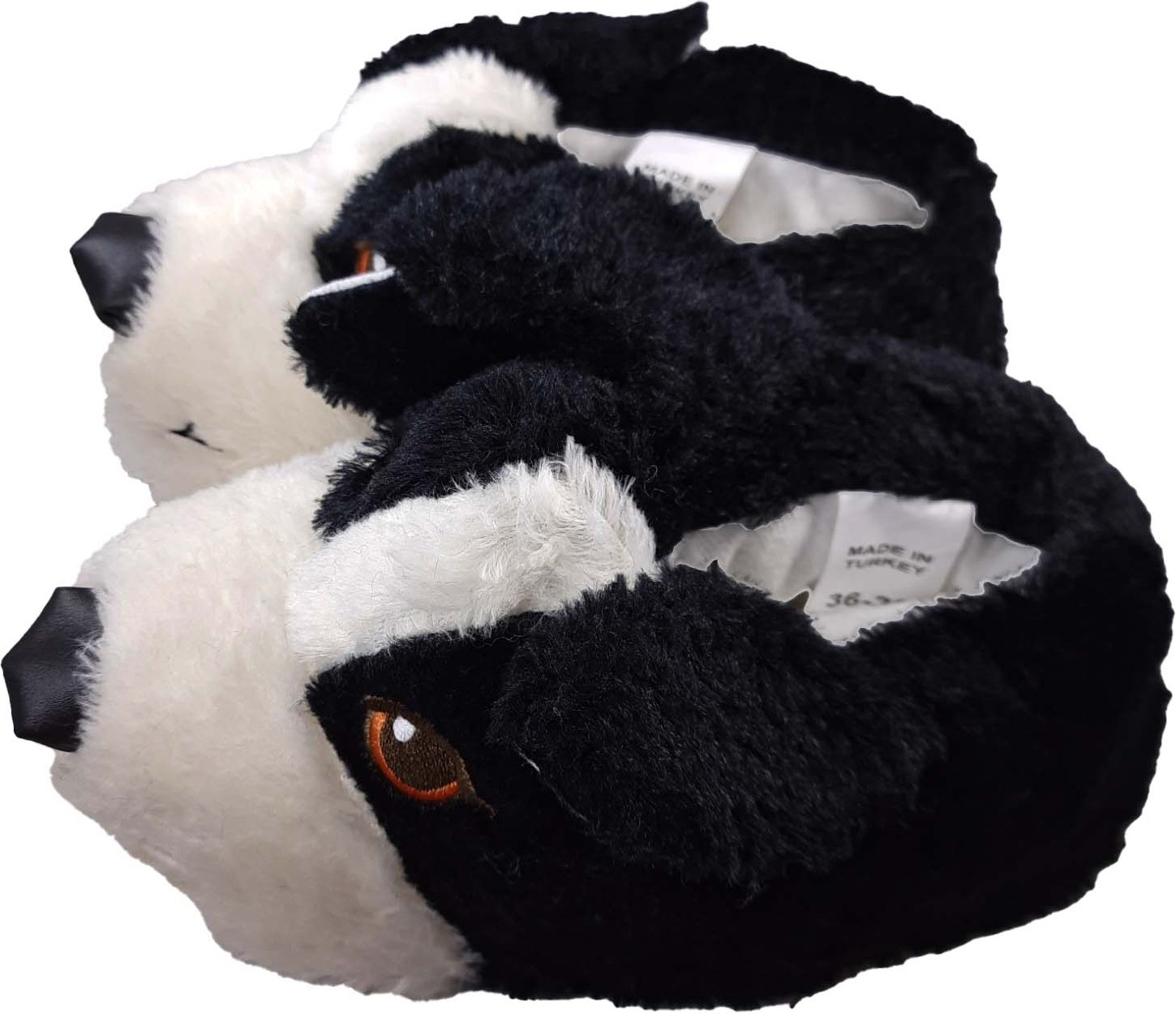 Terlik Market Unisex Köpekli Hayvanlı Ev Pandufu Siyah görsel 2