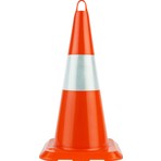 Parla 50 Cm. Kırılmaz Trafik Konisi (Tek Reflektifli)