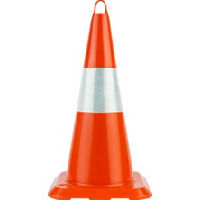 Parla 90 Cm. Kırılmaz Trafik Konisi (Tek Reflektifli)