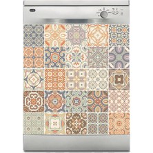Sticker Art Bulaşık Makinesi Sticker Kaplama Beyaz Eşya Kaplama Renkli Fayans Desen