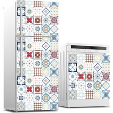 Sticker Art Buzdolabı ve Bulaşık Makinası Beyaz Eşya Sticker Kaplama Fayans Desen