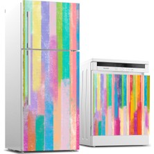 Sticker Art Buzdolabı ve Bulaşık Makinası Beyaz Eşya Sticker Kaplama Renkler