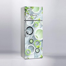 Sticker Art Buzdolabı Sticker Kaplama Dolap Kaplama Etiketi Yuvarlak Mermer