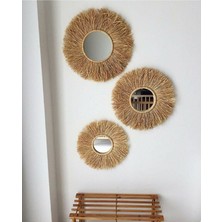 Parmiagarden Parmia Garden 3lü Rafya Ayna Seti