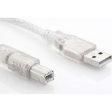 S-Link Yazıcı Kablosu USB Şeffaf 3 mt  SL-U2003