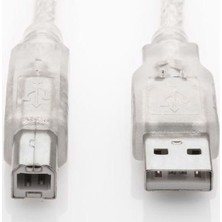 S-Link Yazıcı Kablosu USB Şeffaf 3 mt  SL-U2003