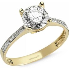 Sembol Gold Altın Tektaş Yüzük