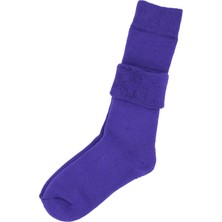 A Classe 6'lı Paket Termal/thermal Kıvrık Havlu Kadın Çorap (Siyah, Mor, Füme, Bordo, Kahve)