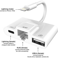 Brs Apple Iphone/ipad Lightning To Ethernet RJ45 Dönüştürücü Adaptörü