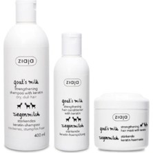 Ziaja Keçi Sütü Keratin Şampuan 400 ml + Keçi Sütü Keratin Saç Kremi 200 ml + Keçi Sütü Saç Maskesi 200 ml Keçi Sütü Şampuan+Saç Kremi+Saç Maskesi