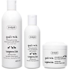 Ziaja Keçi Sütü Keratin Şampuan 400 ml + Keçi Sütü Keratin Saç Kremi 200 ml + Keçi Sütü Saç Maskesi 200 ml Keçi Sütü Şampuan+Saç Kremi+Saç Maskesi