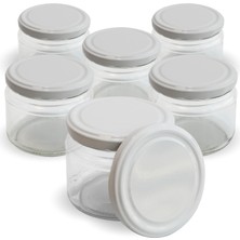 MCAP Cam Kavanoz ve Kavanoz Kapağı - 6 Adet (330 ml - 82 Mm)