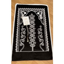 Ayhanhome Kadife Siyah Seccade 3 Parça Çeyizlik Bohça Gelin Damat Seti