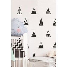 Lizpo Decor Üçgenler Dağ Tribal Duvar Sticker Bebek ve Çocuk Odası Dekoratif Duvar Çıkartması Sticker