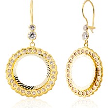 BigGold Çeyrek Altın Papatya Çerçeve Küpe