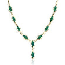 BigGold Altın Yeşil Opal Ikili Set