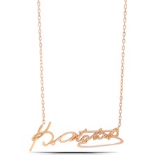 Parmas Design Atatürk Imzalı 925 Ayar Kadın Gümüş Kolye