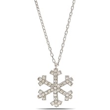 Parmas Design Kadın Kar Tanesi Tasarım 925 Ayar Gümüş Kolye