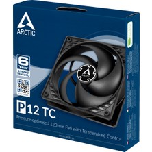 Arctic P12 Tc 120 mm Sıcaklık Sensörlü 56CFM Kasa Fanı (AR-ACFAN00176A)