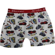 Çamaşırcım Shop Sedef Yıldız 1089 12'li Likralı Erkek Çocuk Desenli Boxer
