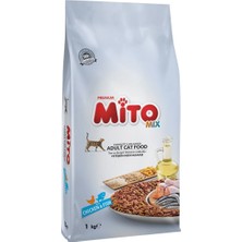 Mito Mix Adult Cat Tavuklu ve Balıklı Renkli Taneli Yetişkin Kedi Maması 1 kg