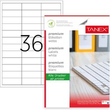 Tanex TW-2536  63 x 24 mm Beyaz Lazer Yazıcı Etiketi