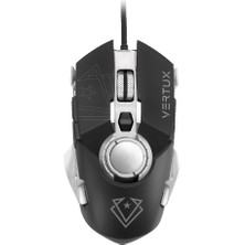 Vertux Cobalt Gümüş/siyah - Oyuncu Mouse Yüksek Doğrulukta Gecikmesiz Kablolu 3200 Dpı