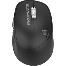 Promate Eternal Siyah - Mouse Hassas, Hızlı Ergonomik Kablosuz 800/1200/1600 Dpı