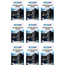 Heitmann Siyah Tekstil Boyama ve Siyah Renk Bakımı Mendilli 10'lu x 9 Paket