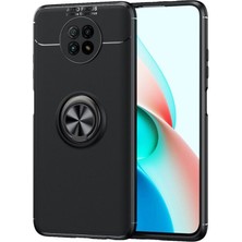Kvy Xiaomi Redmi Note 9t Yüzüklü Manyetik Ravel Kılıf Siyah