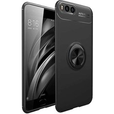 Kvy Xiaomi Mi A1 Yüzüklü Manyetik Ravel Kılıf Nano Ekran Koruyucu Full Setsiyah