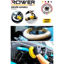 Rower RWRX-1200 Alman Dizayn Devir Ayarlı Elektrikli  Polisaj Makinası 1200W Pasta Cila