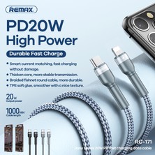 Remax Jany Ses 20W Pd Hızlı Şarj Veri Kablosu RC-171 -Tip C-Yıldırım Gümüş (Yurt Dışından)
