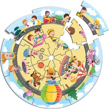 Arnas Toys 5166 Funny World Eğitici Dünya Puzzle 24 Parça Karton Puzzle