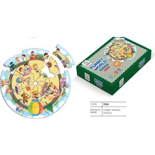 Arnas Toys 5166 Funny World Eğitici Dünya Puzzle 24 Parça Karton Puzzle