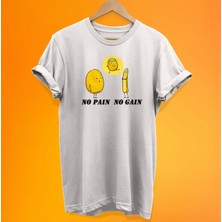 Remonz No Pain No Gain Patates %100 Pamuk Oversize T-Shirt Büyük Beden Tişört