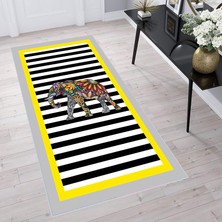 Rovigo Home Dijital Baskı Yıkanabilir Kaymaz Taban Salon Halısı RVG1503