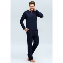 U.S. Polo Assn. 17384 Erkek Lacivert Pijama Takım