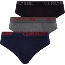 U.S. Polo Assn. 80436 Erkek Siyah Antrasit Lacivert 3'lü Slip