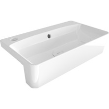 Bocchi Milano 56X29 cm Yarım Tezgah Lavabo 1527-001-0126 Beyaz