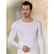 Gümüş 4022 Bisiklet Yaka Likralı Erkek Uzun Kollu Fanila