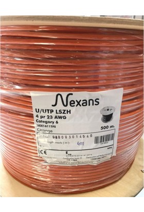 Nexans Cat6 500M 23AWG (0,58MM) Utp %100 BakIR, Lszh Halogen Free Makara Kablo