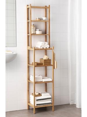 IKEA Ragrund Banyo Rafı Bambu, 33X28X163 cm Dolap