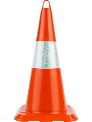 Parla 50 Cm. Kırılmaz Trafik Konisi (Tek Reflektifli)