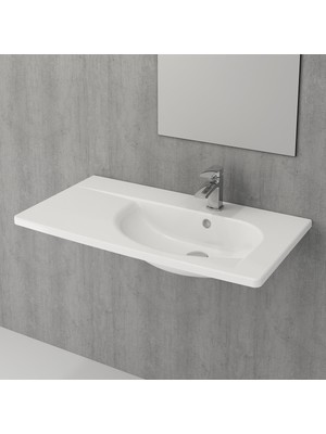 Bocchi 1020-001-0126 Taormina Arch Etajerli Lavabo 86 cm Beyaz