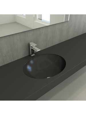 Bocchi Parma Tezgahaltı Lavabo 56 cm Mat Antrasit 1384-020-0125